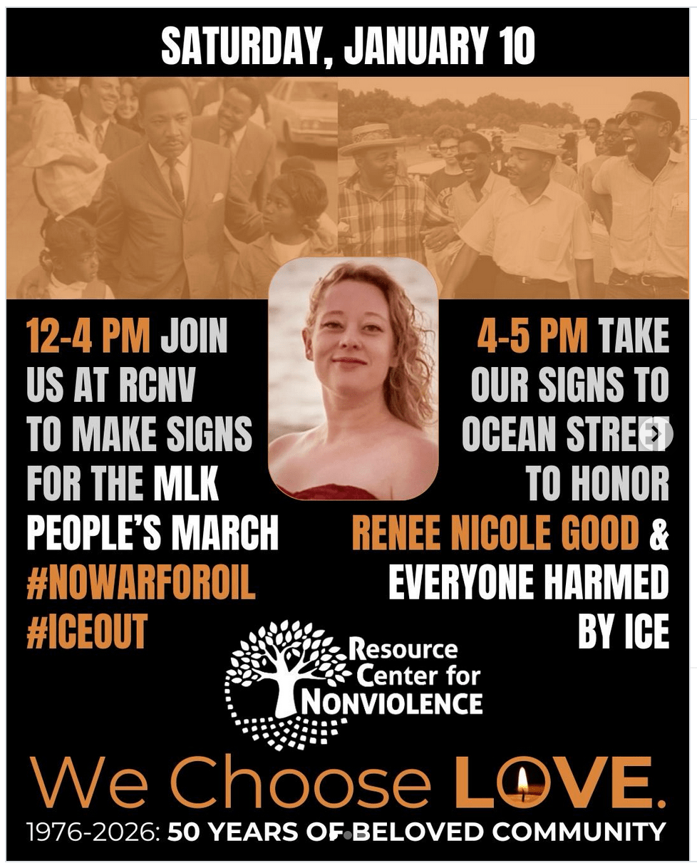 Pre-MLK March Community Sign-Making with RCNV **AND** Community Response&nbsp;Action